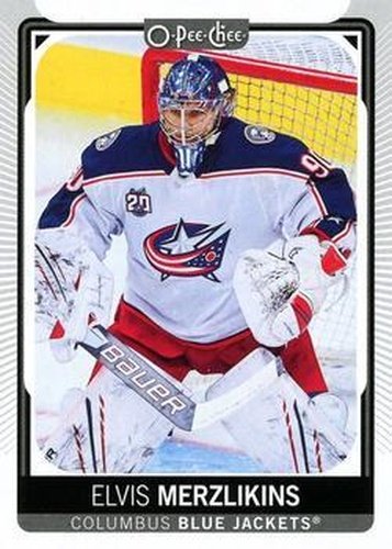 #260 Elvis Merzlikins - Columbus Blue Jackets - 2021-22 O-Pee-Chee Hockey
