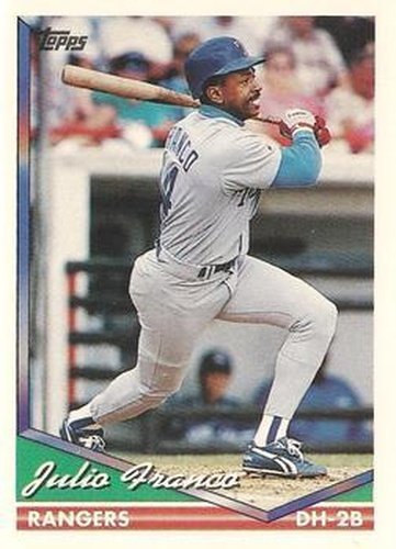 #260 Julio Franco - Texas Rangers - 1994 Topps Baseball