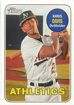 #260 Khris Davis - Oakland Athletics - 2018 Topps Heritage Baseball