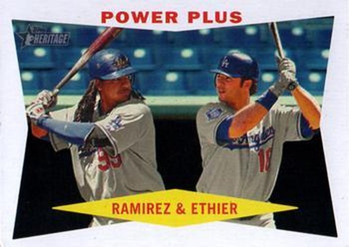 #260 Power Plus Manny Ramirez / Andre Ethier - Los Angeles Dodgers - 2009 Topps Heritage Baseball