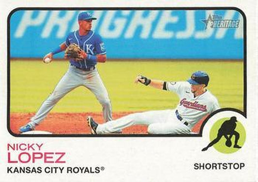 #260 Nicky Lopez - Kansas City Royals - 2022 Topps Heritage Baseball