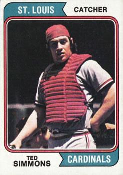 #260 Ted Simmons - St. Louis Cardinals - 1974 Topps Baseball