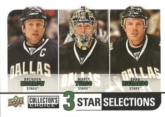 #260 Brad Richards / Marty Turco / Brenden Morrow - Dallas Stars - 2008-09 Collector's Choice Hockey