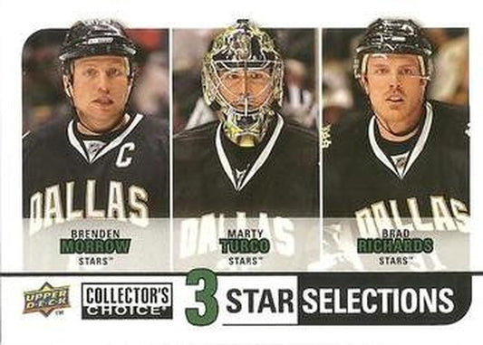 #260 Brad Richards / Marty Turco / Brenden Morrow - Dallas Stars - 2008-09 Collector's Choice Hockey