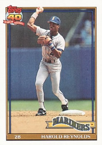 #260 Harold Reynolds - Seattle Mariners - 1991 Topps Baseball