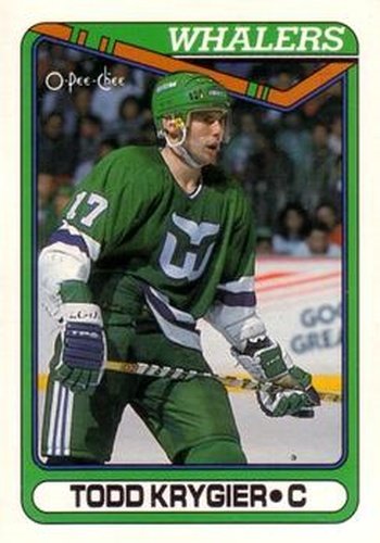 #260 Todd Krygier - Hartford Whalers - 1990-91 O-Pee-Chee Hockey