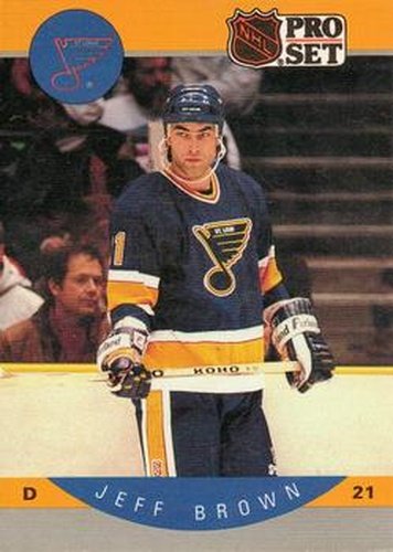 #260 Jeff Brown - St. Louis Blues - 1990-91 Pro Set Hockey