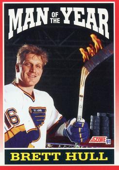 #261 Brett Hull - St. Louis Blues - 1991-92 Score Canadian Hockey