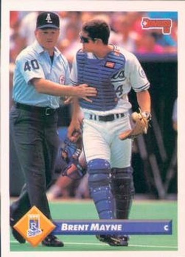 #261 Brent Mayne - Kansas City Royals - 1993 Donruss Baseball
