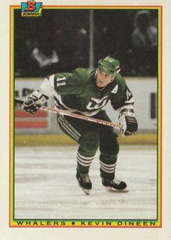 #261 Kevin Dineen - Hartford Whalers - 1990-91 Bowman Hockey