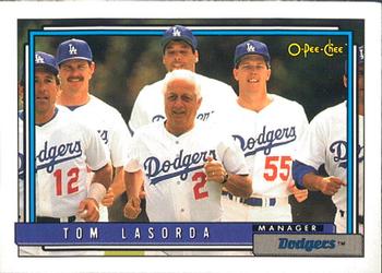 #261 Tom Lasorda - Los Angeles Dodgers - 1992 O-Pee-Chee Baseball