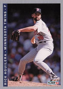 #261 Rick Aguilera - Minnesota Twins - 1993 Fleer Baseball
