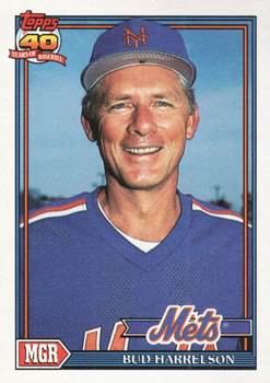 #261 Bud Harrelson - New York Mets - 1991 Topps Baseball