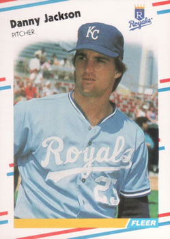 #261 Danny Jackson - Kansas City Royals - 1988 Fleer Baseball