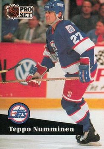 #261 Teppo Numminen - 1991-92 Pro Set Hockey