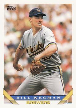 #261 Bill Wegman - Milwaukee Brewers - 1993 Topps Baseball