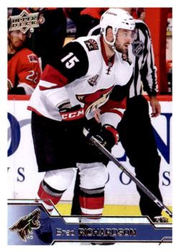 #261 Brad Richardson - Arizona Coyotes - 2016-17 Upper Deck Hockey