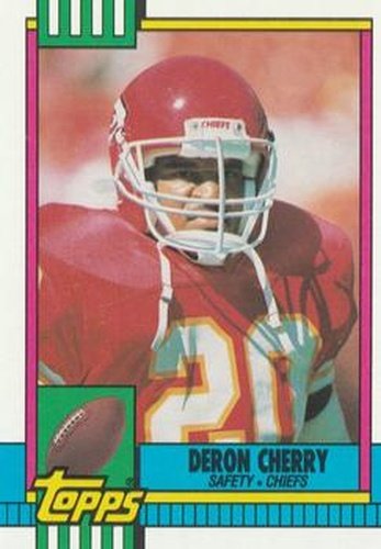 #261 Deron Cherry - Kansas City Chiefs - 1990 Topps Football