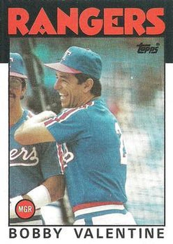#261 Bobby Valentine - Texas Rangers - 1986 Topps Baseball