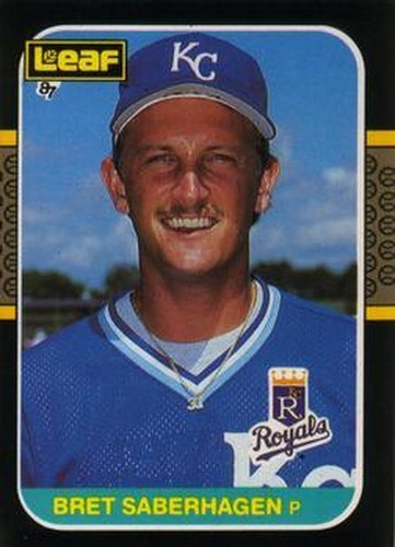 #261 Bret Saberhagen - Kansas City Royals - 1987 Leaf Baseball