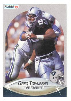 #261 Greg Townsend - Los Angeles Raiders - 1990 Fleer Football