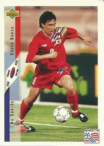 #261 Ha Seok-ju - South Korea - 1994 Upper Deck World Cup Contenders English/Spanish Soccer