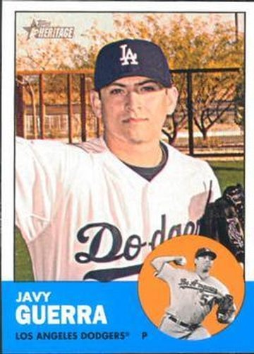 #261 Javy Guerra - Los Angeles Dodgers - 2012 Topps Heritage Baseball