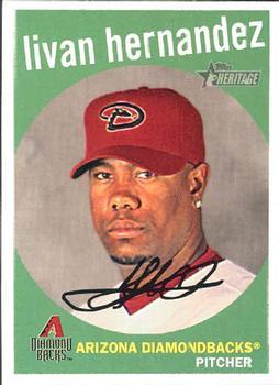 #261 Livan Hernandez - Arizona Diamondbacks - 2008 Topps Heritage Baseball