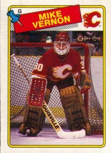 #261 Mike Vernon - Calgary Flames - 1988-89 O-Pee-Chee Hockey