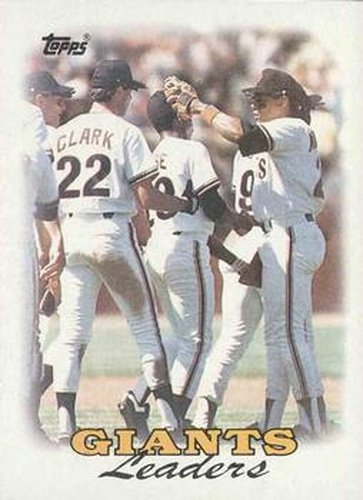 #261 Giants Leaders - San Francisco Giants - 1988 Topps Baseball