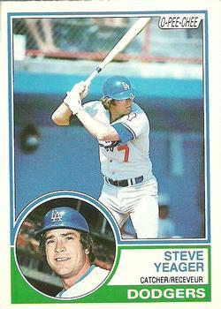 #261 Steve Yeager - Los Angeles Dodgers - 1983 O-Pee-Chee Baseball