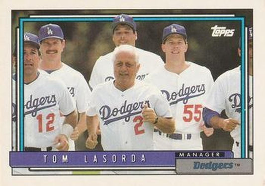 #261 Tom Lasorda - Los Angeles Dodgers - 1992 Topps Baseball