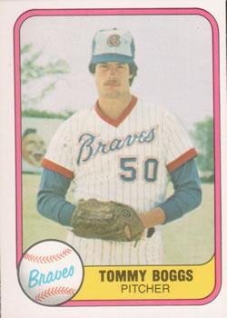 #261 Tommy Boggs - Atlanta Braves - 1981 Fleer Baseball