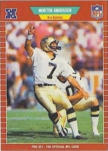 #261 Morten Andersen - New Orleans Saints - 1989 Pro Set Football