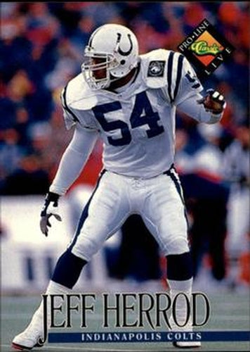 #261 Jeff Herrod - Indianapolis Colts - 1994 Pro Line Live Football