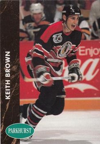 #261 Keith Brown - Chicago Blackhawks - 1991-92 Parkhurst Hockey