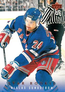 #261 Niklas Sundstrom - New York Rangers - 1995-96 Upper Deck Hockey