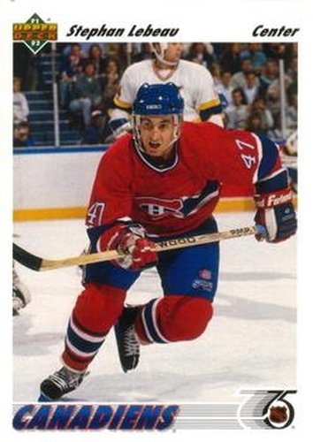#261 Stephan Lebeau - Montreal Canadiens - 1991-92 Upper Deck Hockey