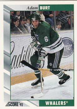 #261 Adam Burt - Hartford Whalers - 1992-93 Score USA Hockey