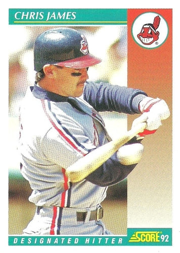 #262 Chris James - Cleveland Indians - 1992 Score Baseball