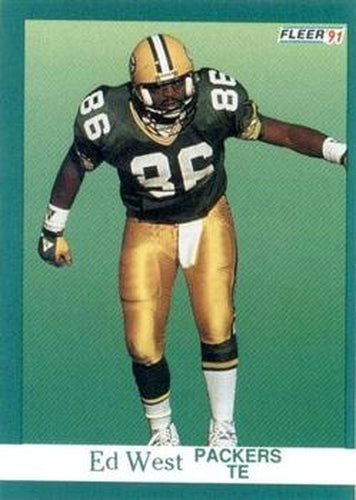 #262 Ed West - Green Bay Packers - 1991 Fleer Football