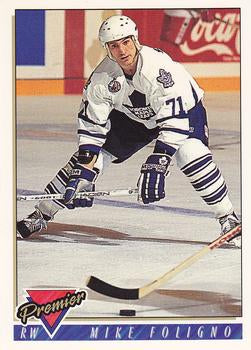 #262 Mike Foligno - Toronto Maple Leafs - 1993-94 Topps Premier Hockey