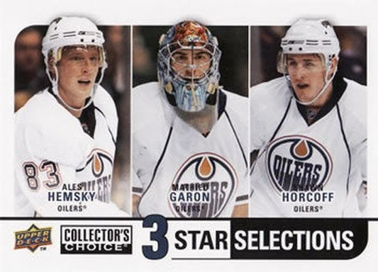 #262 Ales Hemsky / Mathieu Garon / Shawn Horcoff - Edmonton Oilers - 2008-09 Collector's Choice Hockey