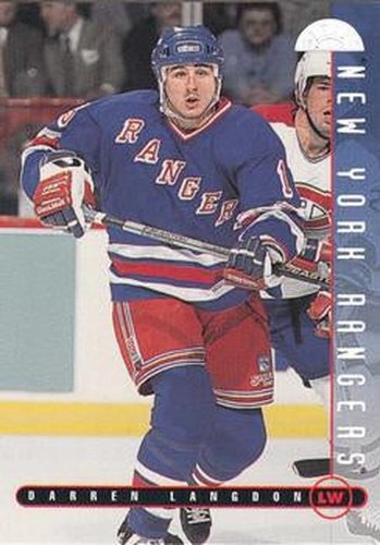 #262 Darren Langdon - New York Rangers - 1995-96 Leaf Hockey