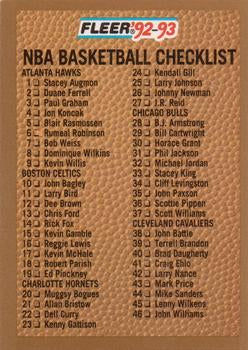 #262 Checklist 1 - 1992-93 Fleer Basketball