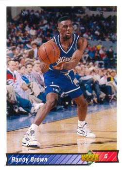 #262 Randy Brown - Sacramento Kings - 1992-93 Upper Deck Basketball