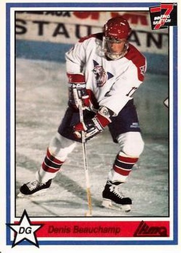 #262 Denis Beauchamp - Victoriaville Tigres - 1990-91 7th Inning Sketch QMJHL Hockey