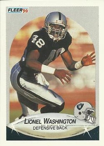 #262 Lionel Washington - Los Angeles Raiders - 1990 Fleer Football