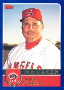 #262 Mike Scioscia - Anaheim Angels - 2003 Topps Baseball