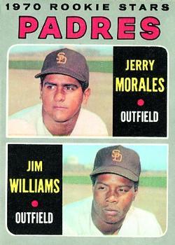 #262 Padres 1970 Rookie Stars Jerry Morales / Jim Williams - San Diego Padres - 1970 Topps Baseball